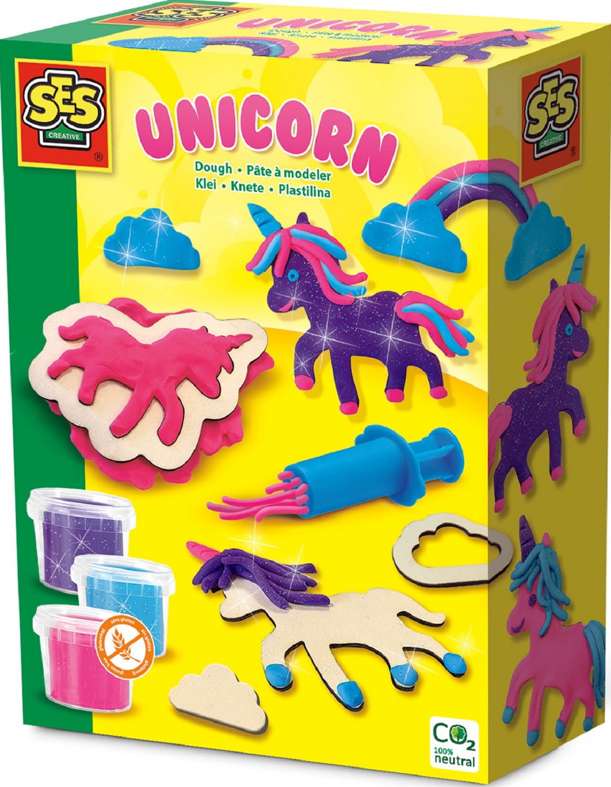 Imaginea produsului 'Creeaza unicorni neon cu sclipici din plastilina'