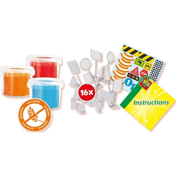 Set creativ trafic din plastilina