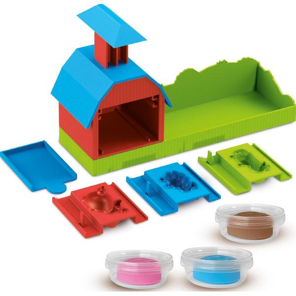 Ferma de jucarie cu sunete, forme de animale si plastilina