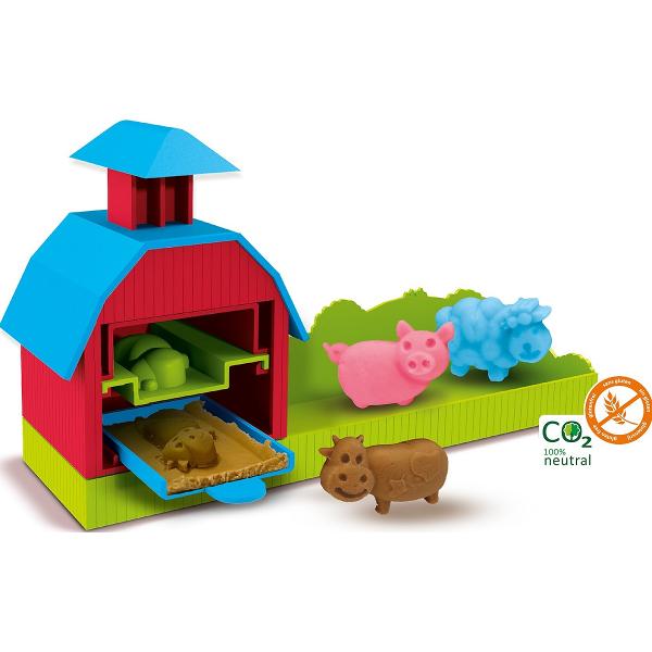 Ferma de jucarie cu sunete, forme de animale si plastilina