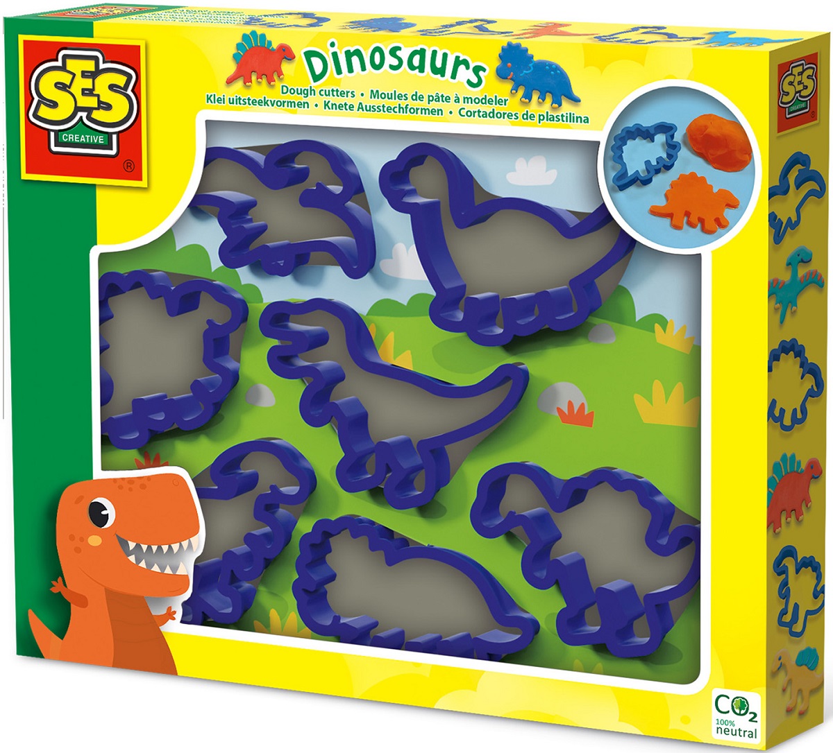 Imaginea produsului 'Forme de tăiat plastilină. Dino'