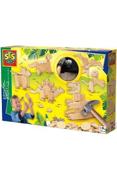 Imaginea produsului 'Set creativ: Dinozauri din lemn'