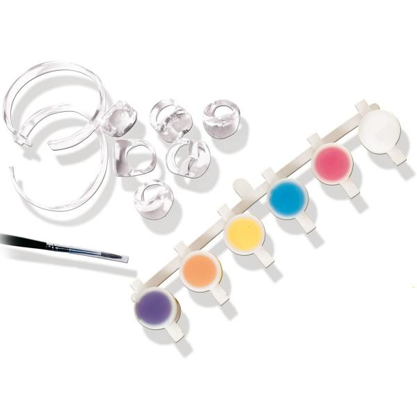 Set creativ: Inele si bratari de decorat