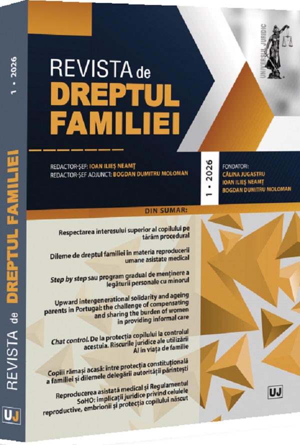 Coperta cărții 'Revista de Dreptul Familiei Nr.1 din 2026'