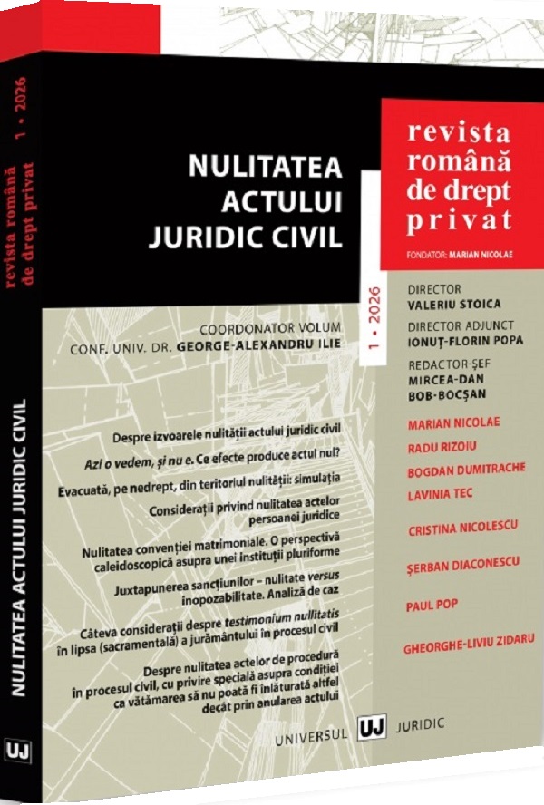 Coperta cărții 'Revista Română de Drept Privat nr.1 din 2026'