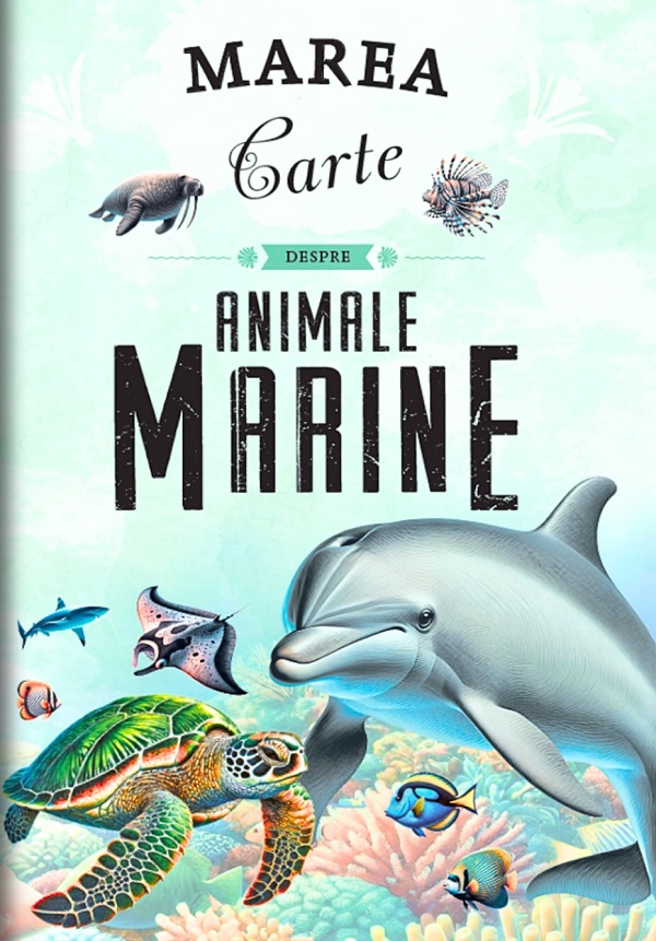 Coperta cărții 'Marea carte despre animale marine - Manuela Roman'