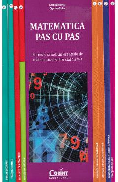Coperta cărții 'Matematică pas cu pas - Clasa 5 - Formule și noțiuni esențiale - Camelia Neța, Ciprian Neța'