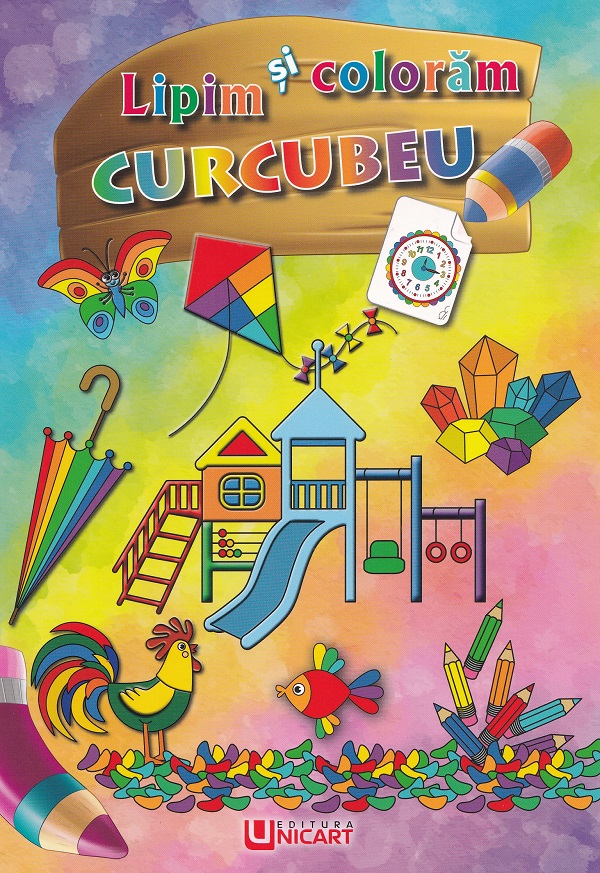 Coperta cărții 'Lipim și colorăm. Curcubeu'