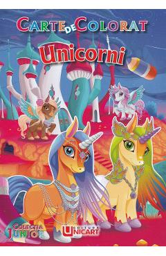 Coperta cărții 'Carte de colorat. Unicorni'