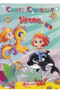Coperta cărții 'Carte de colorat. Sirene'