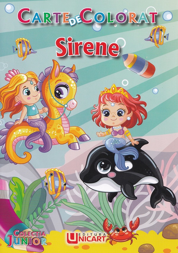 Coperta cărții 'Carte de colorat. Sirene'