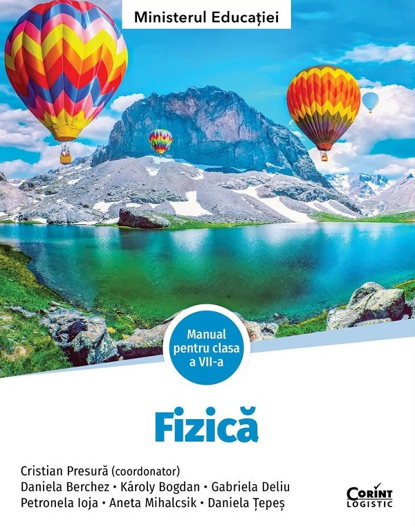 Coperta cărții 'Fizika - Clasa 7 - Manual în limba maghiară - Cristian Presură, Daniela Berchez, Károly Bogdan, Gabriela Deliu,'