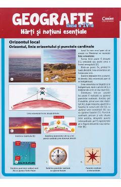 Coperta cărții 'Geografie - Clasa 4 - Hărți și noțiuni esențiale - Octavian Mândruț'
