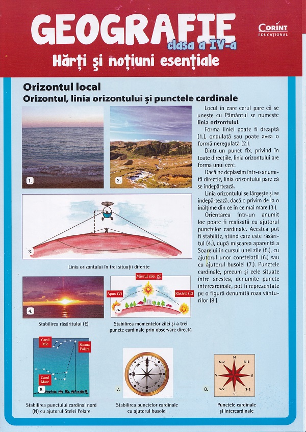 Coperta cărții 'Geografie - Clasa 4 - Hărți și noțiuni esențiale - Octavian Mândruț'