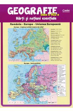 Geografie - Clasa 12 - Harti si notiuni esentiale - Octavian Mandrut