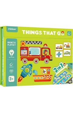 Imaginea produsului 'Puzzle carte magnetică: Things That Go'