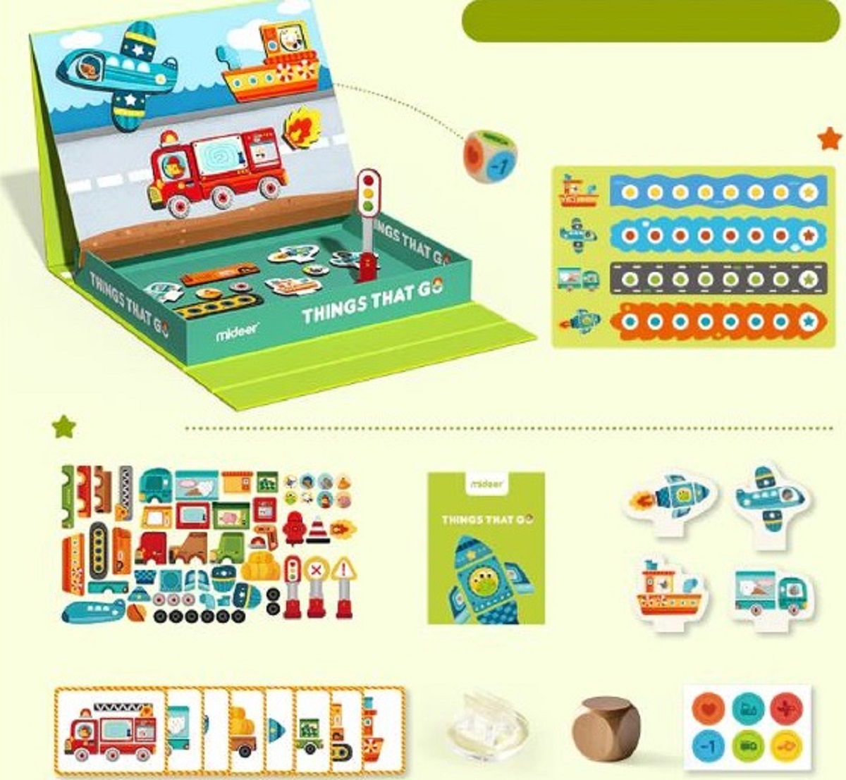 Imaginea produsului 'Puzzle carte magnetică: Things That Go'