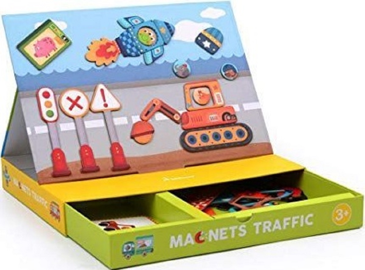 Imaginea produsului 'Puzzle carte magnetică: Things That Go'
