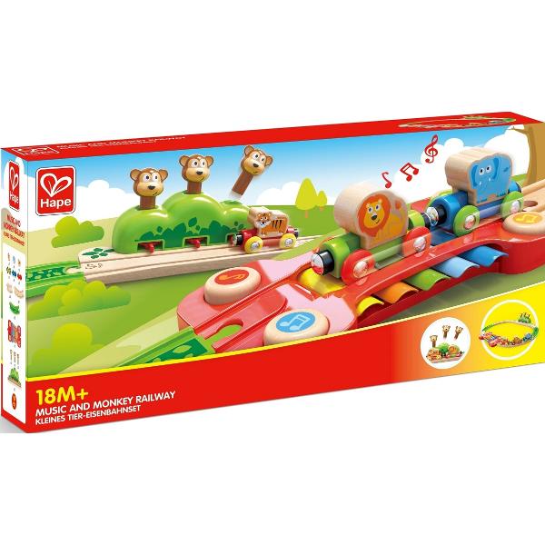Jucarie din lemn: Sina de tren muzicala. Jungla