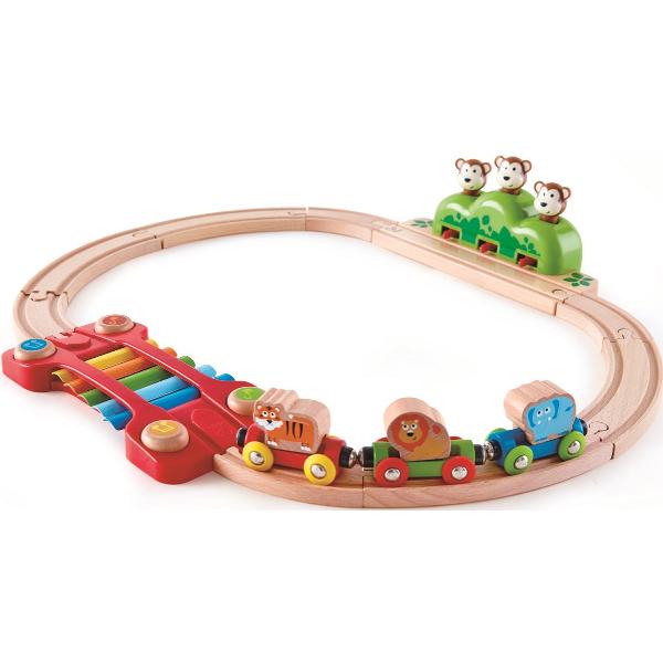 Jucarie din lemn: Sina de tren muzicala. Jungla
