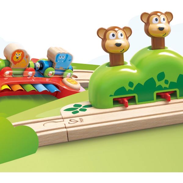 Jucarie din lemn: Sina de tren muzicala. Jungla