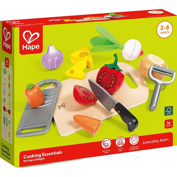 Jucarie din lemn: Alimente de baza de taiat