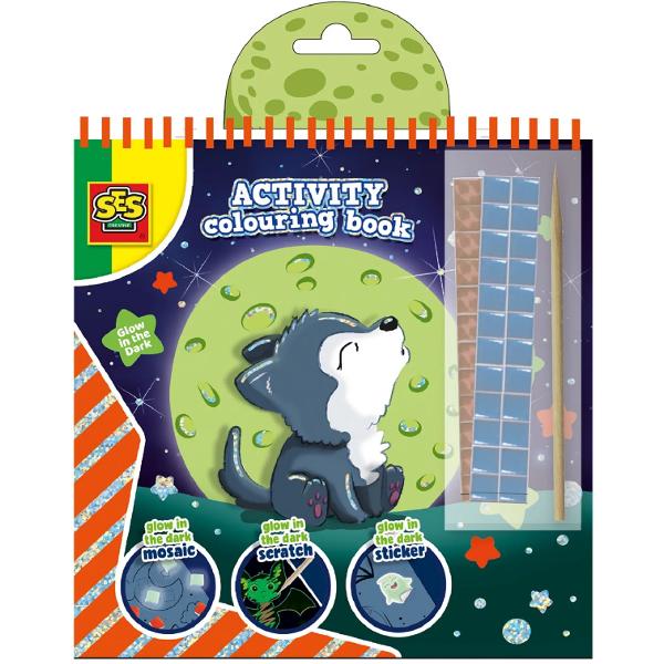 Carte de colorat: Glow in The Dark 3 in 1