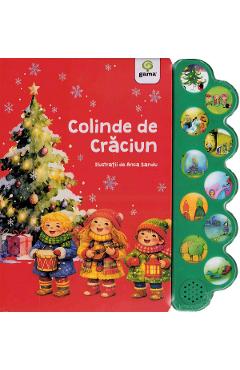 Coperta cărții 'Colinde de Crăciun. Carte cu sunete'