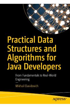 Coperta cărții 'Practical Data Structures and Algorithms for Java Developers - Mikhail Davidovich'