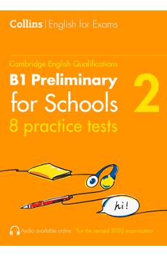 Coperta cărții 'Collins Cambridge English - Practice Tests for B1 Preliminary for Schools (Pet) (Volume 2) - Peter Travis'