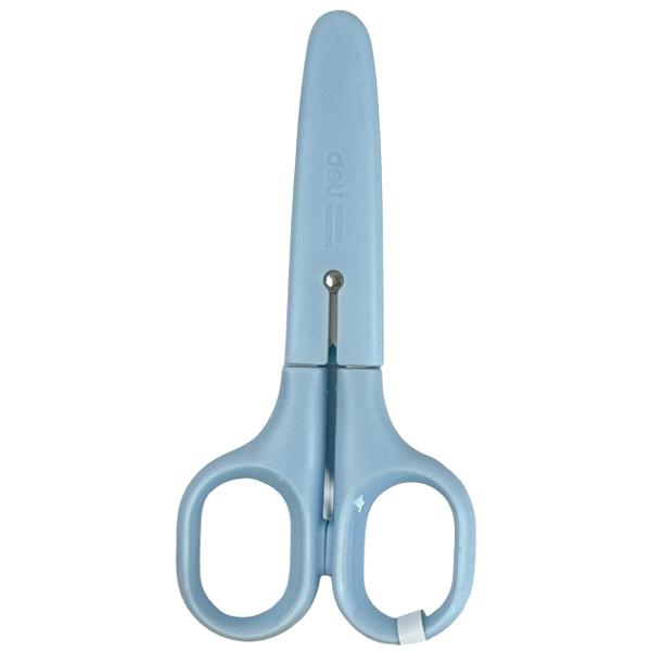 Foarfeca scolara cu protectie plastic. Bleu