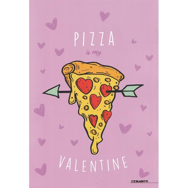 Caiet matematica A4. Pizza is My Valentine