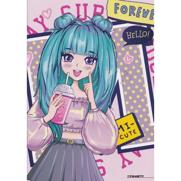 Caiet matematica A4. Cute Girl