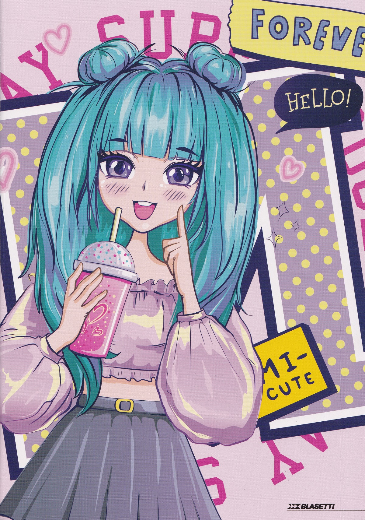 Imaginea produsului 'Caiet matematică A4. Cute Girl'