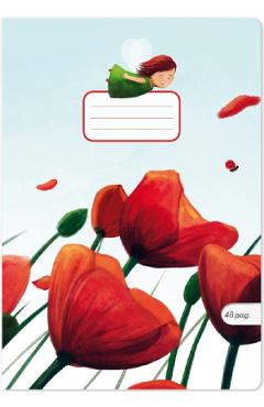 Imaginea produsului 'Caiet dictando A5 Tip 1 24 file: Poppies'
