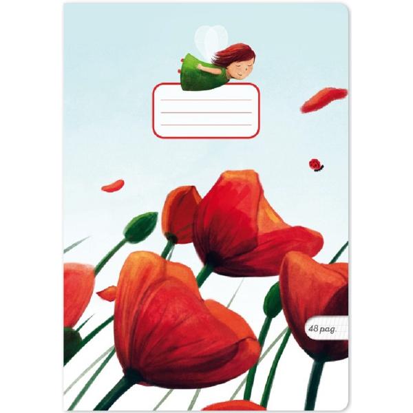 Caiet dictando A5 Tip 1 24 file: Poppies