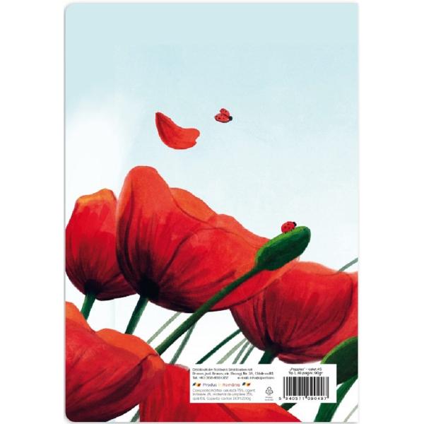 Caiet dictando A5 Tip 1 24 file: Poppies