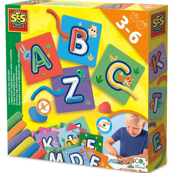 Set creativ: Invat literele cu plastilina