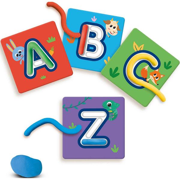 Set creativ: Invat literele cu plastilina