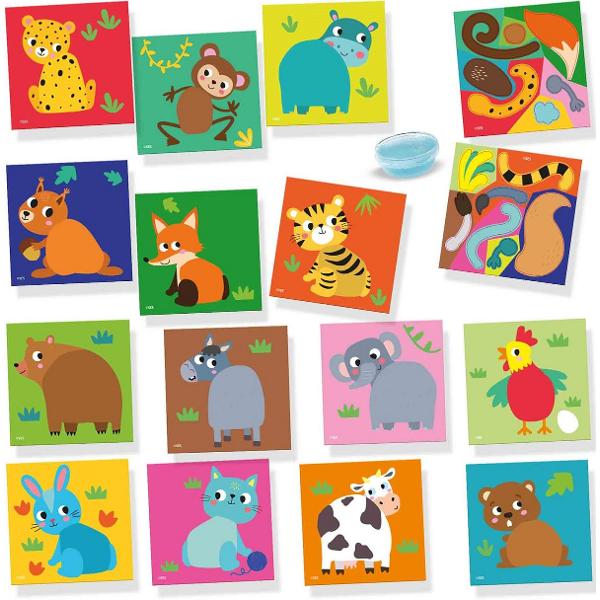 Set creativ de lipit cozi la animale