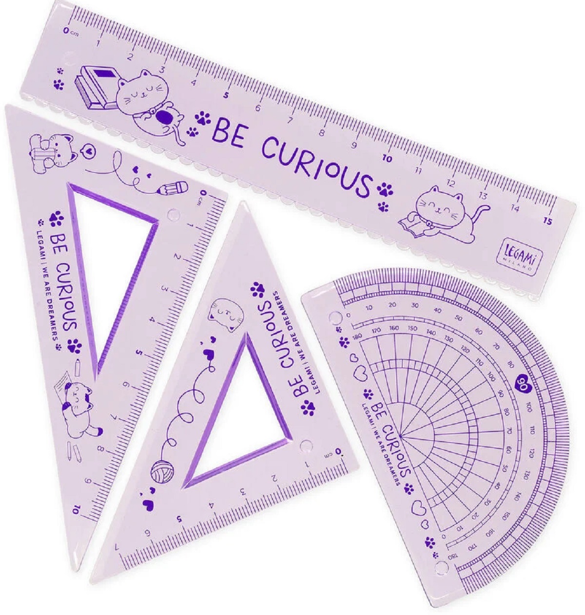 Imaginea produsului 'Set 4 instrumente geometrie: Kitty'