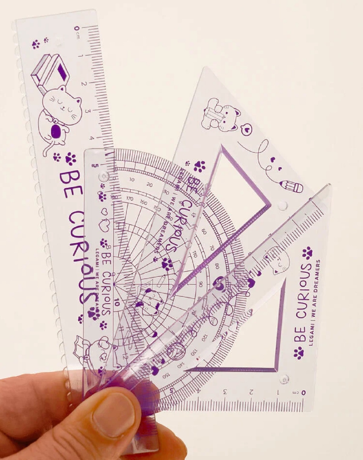 Imaginea produsului 'Set 4 instrumente geometrie: Kitty'