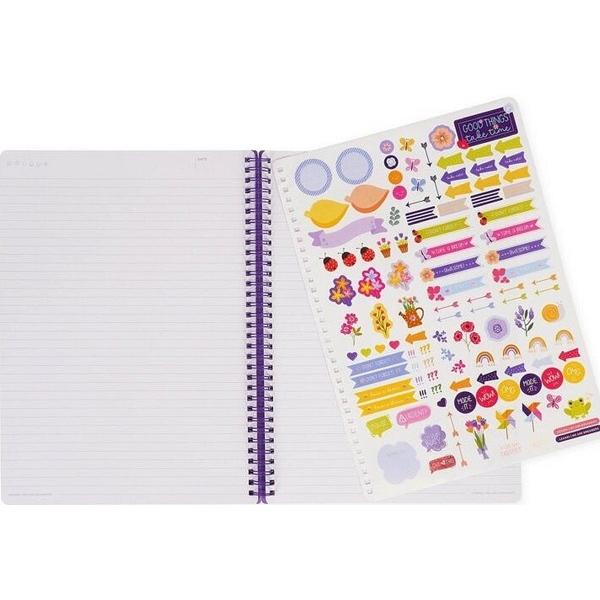 Caiet cu spirala A4. Flowers Maxi