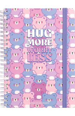 Imaginea produsului 'Caiet cu spirală A4. Hug more, Worry less'