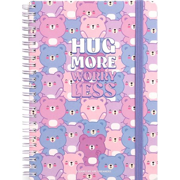  Caiet cu spirala A4. Hug more, Worry less
