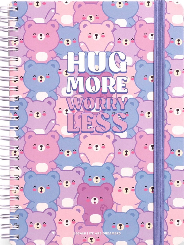 Imaginea produsului 'Caiet cu spirală A4. Hug more, Worry less'