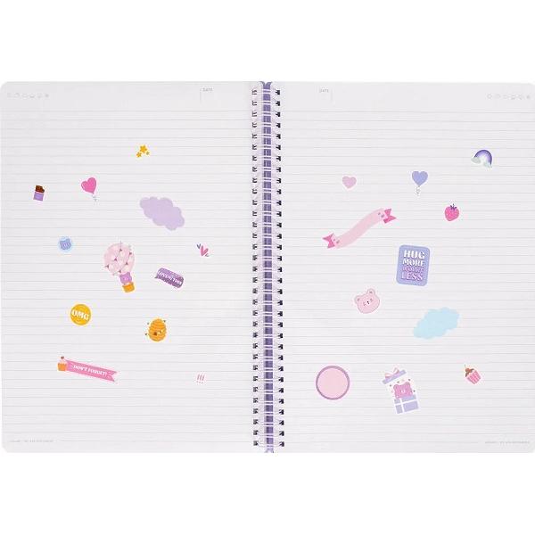  Caiet cu spirala A4. Hug more, Worry less