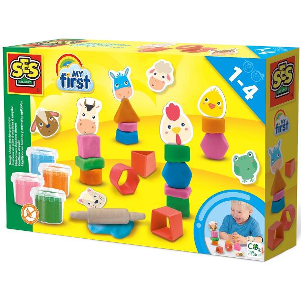 Set creativ: Animale din plastilina de stivuit