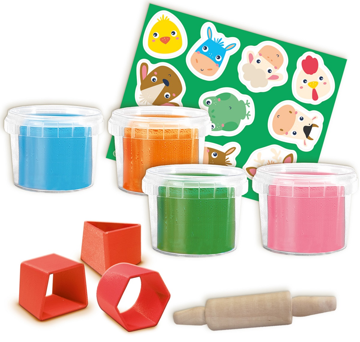 Imaginea produsului 'Set creativ: Animale din plastilină de stivuit'