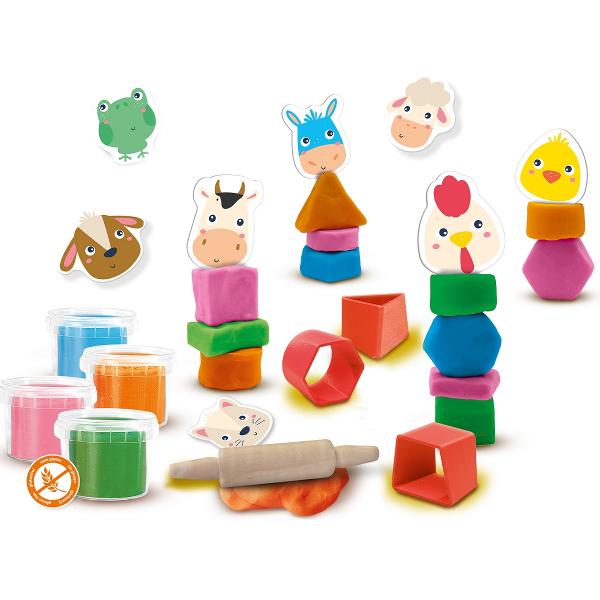 Set creativ: Animale din plastilina de stivuit